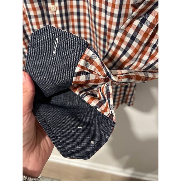 Johnston and Murphy, Orange and Navy Box, Buttondown, Size L, NB11 - Picture 6 of 7